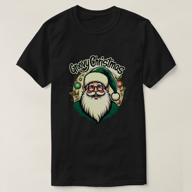 Camiseta Natal para Papais noeis Retrorísticos - Estilo de  (Frente do Design)