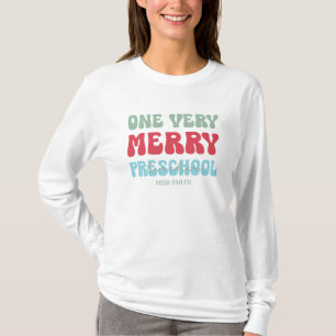 Camiseta Natal para Professores da pré-escola personalizáve