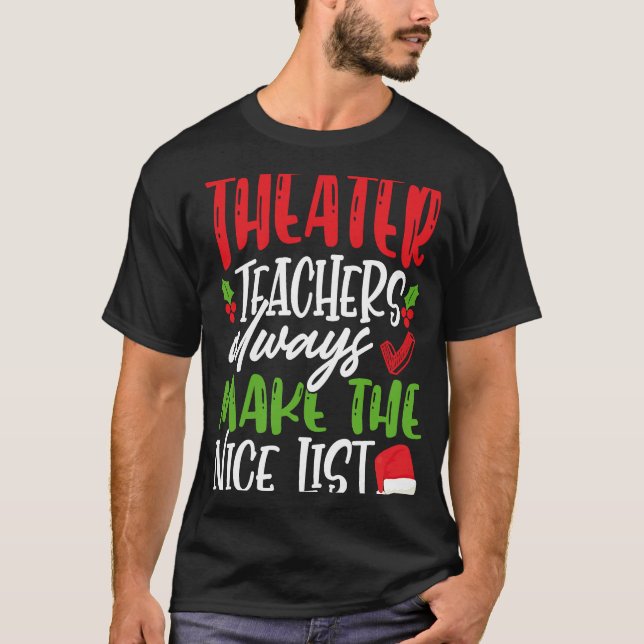 Camiseta Natal para Professores de Teatro (Frente)