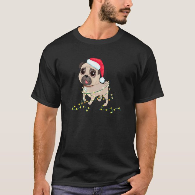 Camiseta Natal para Pug (Frente)