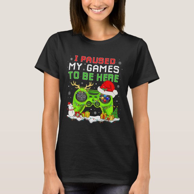 Camiseta Natal Parei Meu Jogo Para Estar Aqui Jogador Diver (Frente)