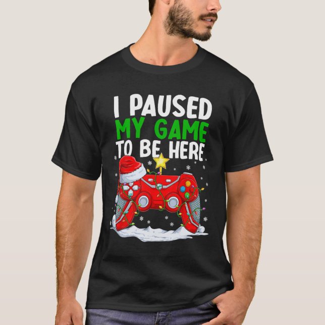 Camiseta Natal Parei Meu Jogo Para Estar Aqui Jogador Diver (Frente)