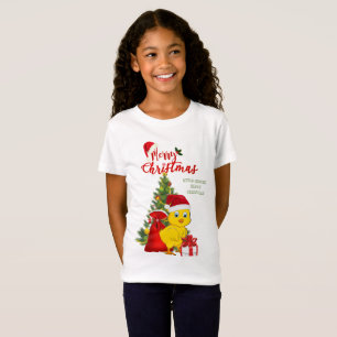 Camiseta Natal pequeno da galinha do bebê