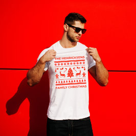 Camiseta Natal Personalizado da Família de Estilos Feios