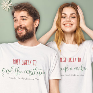 Camiseta Natal Personalizado Da Família Engraçado