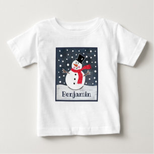 Camiseta Natal personalizado do boneco de neve