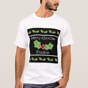 Camiseta Natal Personalizado Holly & Berries