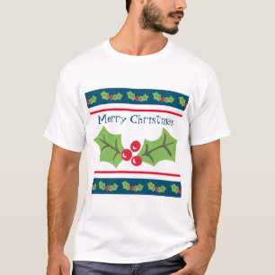 Camiseta Natal Personalizado Holly & Berries