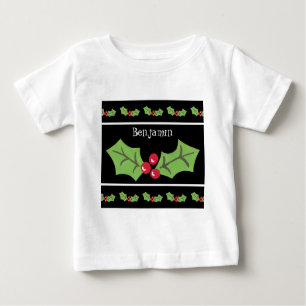 Camiseta Natal Personalizado Holly & Berries