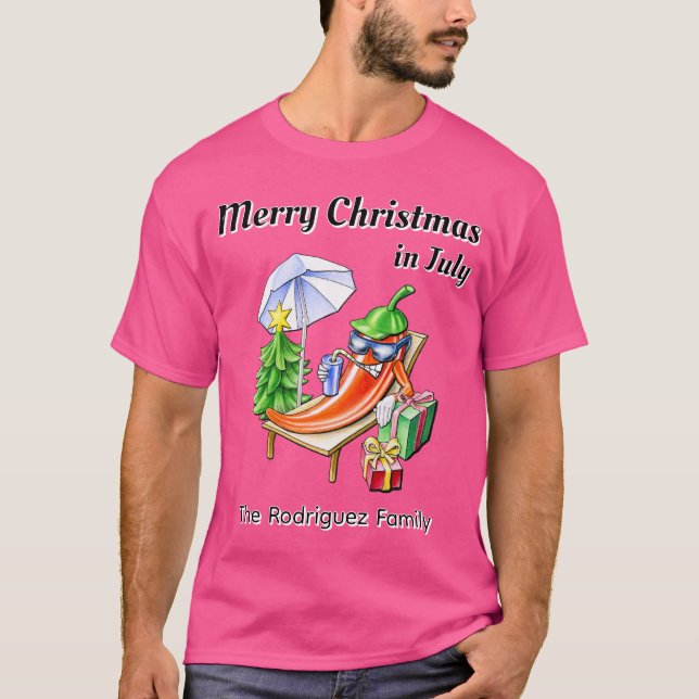 Camiseta Natal personalizado no Natal de julho (Frente)