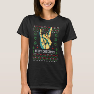 Camiseta Natal Pesado Morte Metal Camisola de Natal Feia He