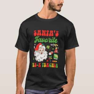 Camiseta Natal Pré-K Papais noeis ao Quadrado Favoritos Pré