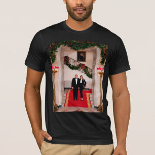 Camiseta Natal: Presidente Donald Trump e Melania dão os pr