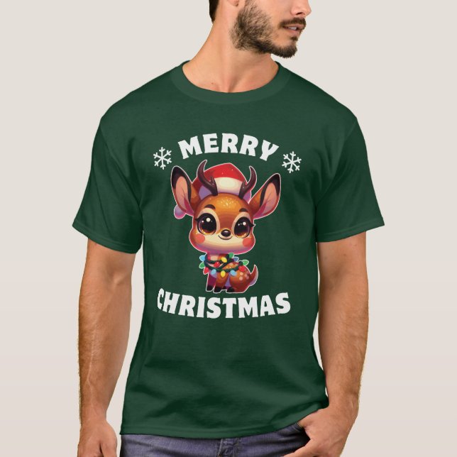 Camiseta Natal Que Fada de Natal Luz Dikdik (Frente)
