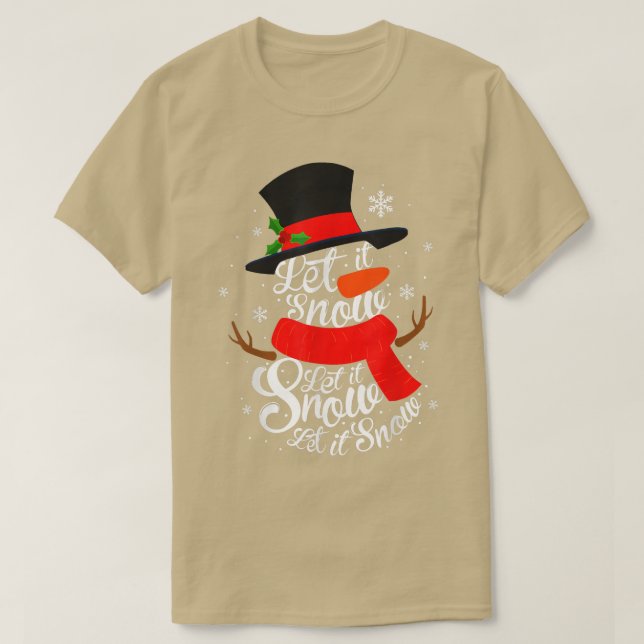 Camiseta Natal, Que Neve, Snowman, Winter Snowman (Frente do Design)