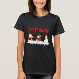 Camiseta Natal Que Neve Snowman Winter Xmas Para Homens