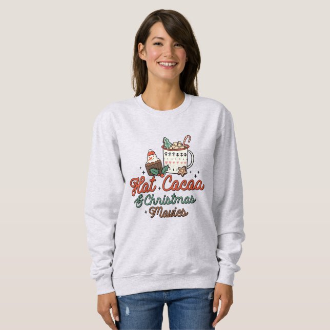 Camiseta Natal quente com cacau + Filmes de inverno (Frente Completa)