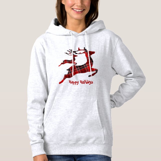 Camiseta Natal Red Reindeer Holidays Elegante (Frente)