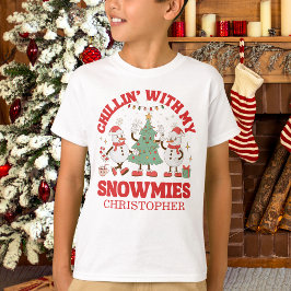Camiseta Natal Relax com Meus Amigos de Neve