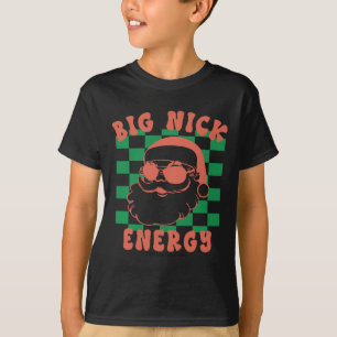 Camiseta Natal Retro Groovy Big Nick Energia Natalino