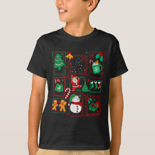 Camiseta Natal retrô Papai Noel Cacau Árvore de Natal Homem