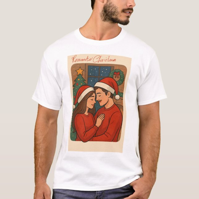 Camiseta Natal romântico  (Frente)