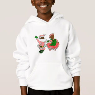 Camiseta natal rosa papai noel negro esposa