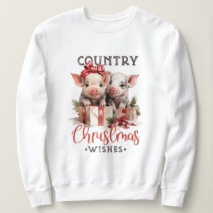 Camiseta Natal Russo Deseja Porco Bonito