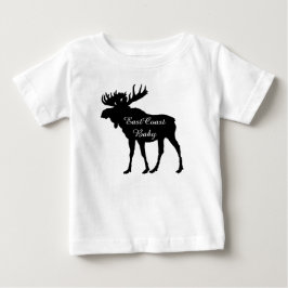 Camiseta Natal rústico bonito dos alces do bebê da costa