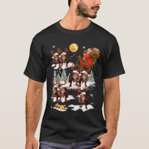 Camiseta Natal Santa Claus Andando Dachshund