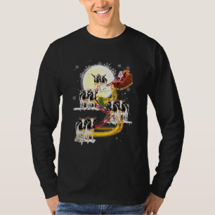 Camiseta Natal Santa Claus Fazendo Vaca Leiteira Vaca Xmas