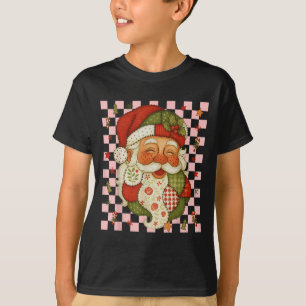 Camiseta Natal Santa Claus Patchwork Matching Family 20