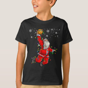 Camiseta Natal Santa Claus Voleibol Pajama Xmas Mens