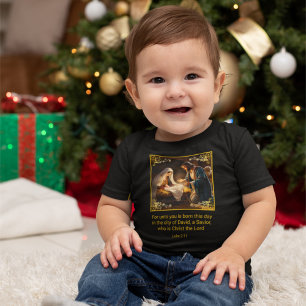 Camiseta Natal Santa Família Religiosa Luke 2:11