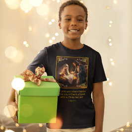 Camiseta Natal Santa Família Religiosa Luke 2:11