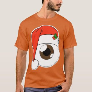 Camiseta Natal Santa Hat Eyeball Brown Iris