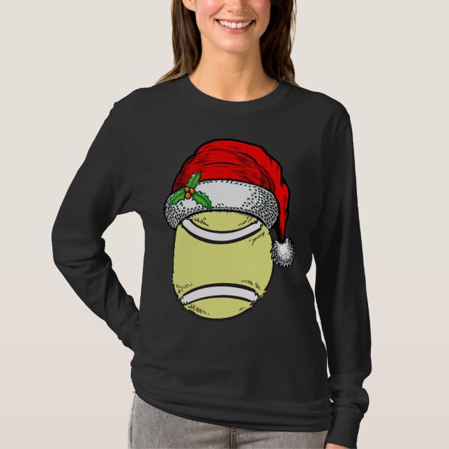Camiseta Natal Santa Hat Tênis Esporte Engraçado Presente (Frente)