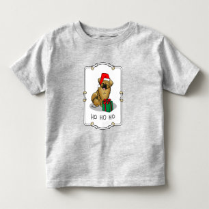 Camiseta Natal Santa Hat Tibetano Espanhol (Castanho)