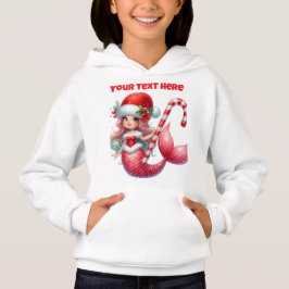 Camiseta Natal Sereia Girls Hoodie