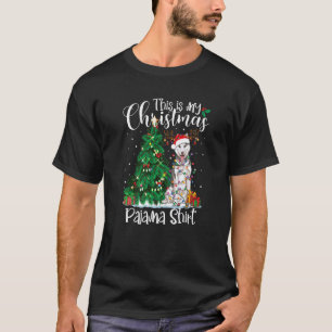 Camiseta Natal Siberian Husky Pajama Dog Xmas