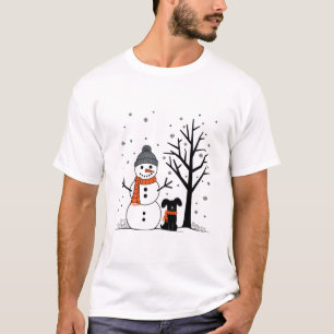 Camiseta Natal Snowman Xmas Dog Winter