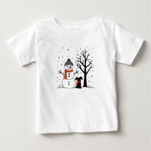 Camiseta Natal Snowman Xmas Dog Winter