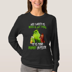Camiseta Natal Só Preciso De Cerveja E Meu Cachorro!