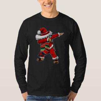 Camiseta Natal Sombrero Dabbing Papais noeis Poncho Mexican