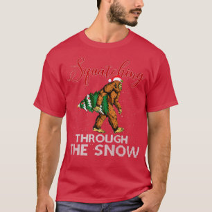 Camiseta Natal Squatching Jogue O Papai Noel Na Neve Sasqua