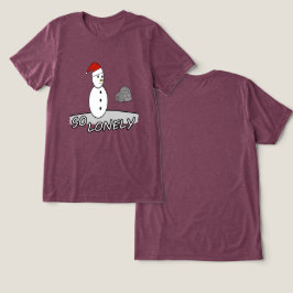 Camiseta Natal Tão Solitário – Boneco de Neve na Tempestade