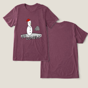 Camiseta Natal Tão Solitário – Boneco de Neve na Tempestade