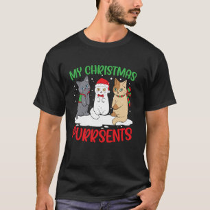 Camiseta Natal Temporada de Natal do Gato Papai Noel Dia de