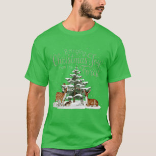 Camiseta natal trazendo alegria de natal da floresta g