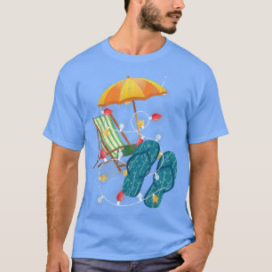 Camiseta Natal Tropical Beach Summer no Havaí em J